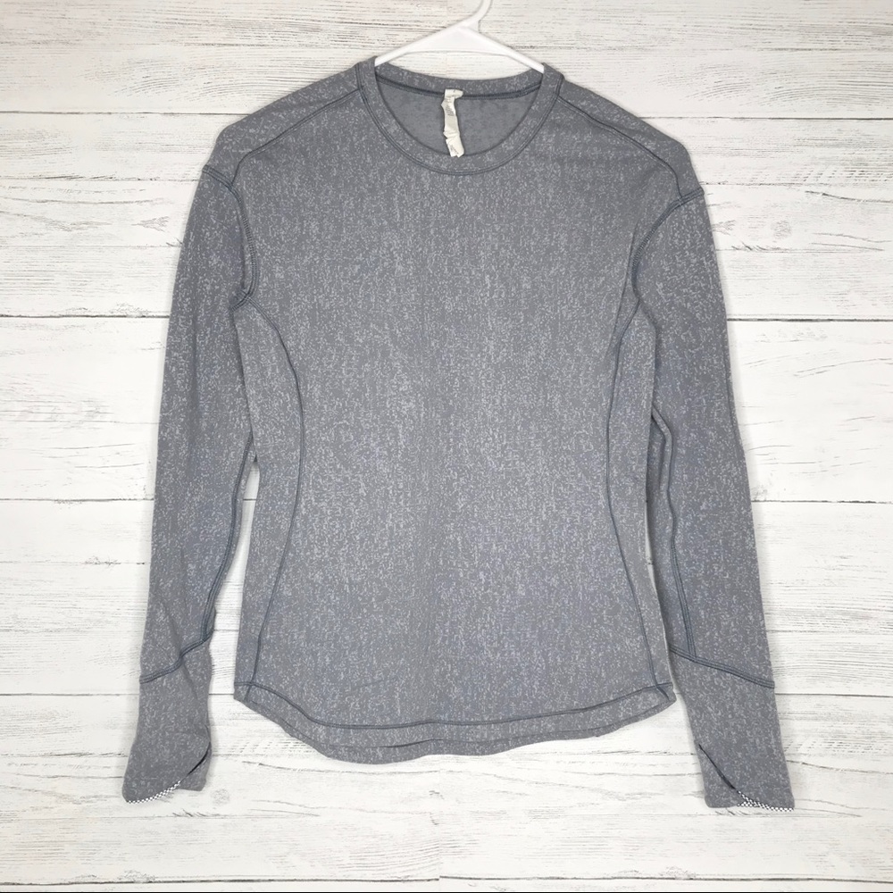 Lululemon Gray Reflective Outrun Long Sleeve